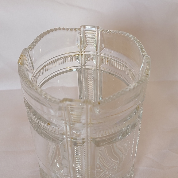 Antique Duncan & Sons Cryptic Zipper Nova Scotia Ribbon Stars Pitcher Sugar Set - Picture 11 of 11